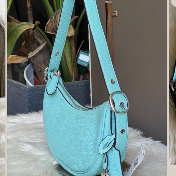 Coach Restored Luna Shoulder Bag • Silver/Faded Blue • Gently Used • Authentic - Picture 5 of 8